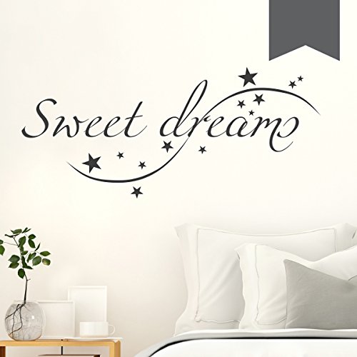 WANDKINGS Wandtattoo - Sweet Dreams - 110 x 48 cm - Dunkelgrau - Wähle aus 5 Größen & 35 Farben WANDKINGS Wandtattoo - Sweet Dreams - 110 x 48 cm - Dunkelgrau - Wähle aus 5 Größen & 35 Farben von WANDKINGS