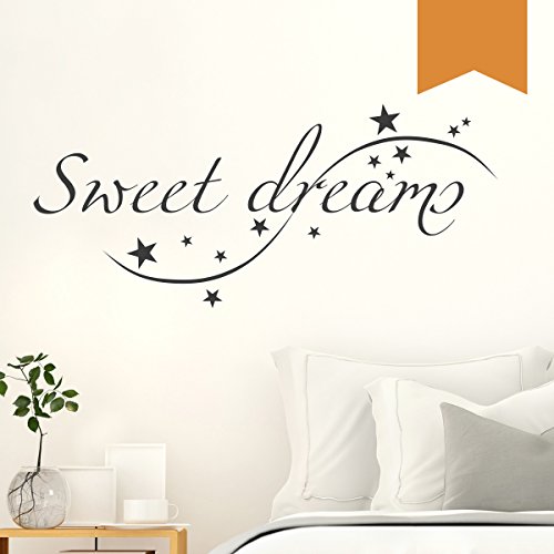 WANDKINGS Wandtattoo - Sweet Dreams - 50 x 22 cm - Hellbraun - Wähle aus 5 Größen & 35 Farben von WANDKINGS