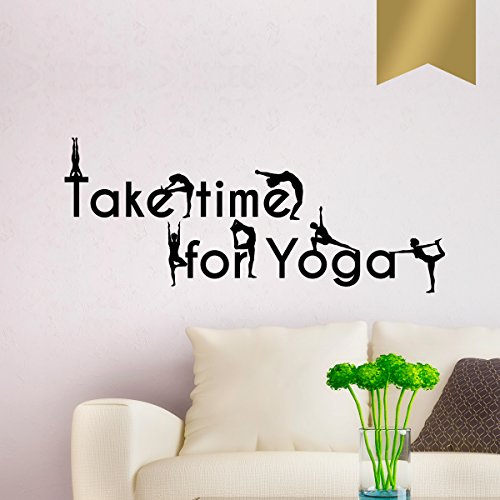 WANDKINGS Wandtattoo - Take time for Yoga - 75 x 30 cm - Gold - Wähle aus 5 Größen & 35 Farben von WANDKINGS