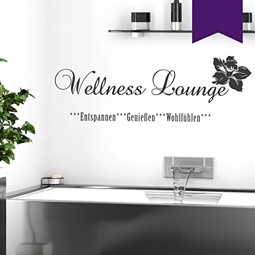 WANDKINGS Wandtattoo Wellness Lounge 50 x 17 cm violett - erhältlich in 33 Farben von WANDKINGS
