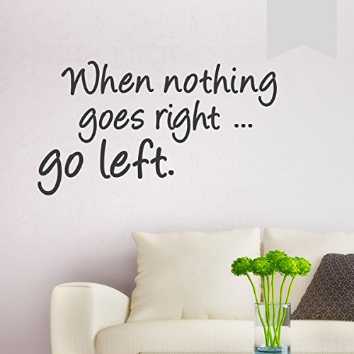 WANDKINGS Wandtattoo - When nothing goes right ... go left. - 75 x 42 cm - Hellgrau - Wähle aus 5 Größen & 35 Farben WANDKINGS Wandtattoo - When nothing goes right ... go left. - 75 x 42 cm - Hellgrau - Wähle aus 5 Größen & 35 Farben von WANDKINGS