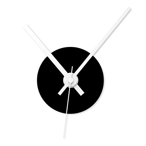 WANDKINGS Wanduhr Solo Clock mit Uhrwerk & Uhrzeigern (Farbe: Uhr=Schwarz, Zeiger=Weiß) von WANDKINGS