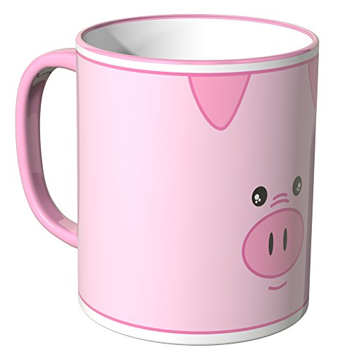 WANDKINGS® Tasse, Motiv: süßes Schweinchen - ROSA von WANDKINGS