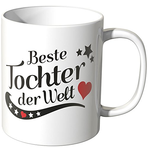 WANDKINGS® Tasse, Spruch: Beste Tochter der Welt - Weiß von WANDKINGS