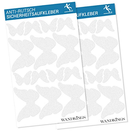 Wandkings Anti-Rutsch-Sticker - Schmetterlinge - 28 Aufkleber - für mehr Sicherheit im Badezimmer von WANDKINGS
