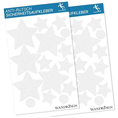 Wandkings Anti-Rutsch-Sticker - Sterne - 30 Aufkleber - für mehr Sicherheit im Badezimmer von WANDKINGS