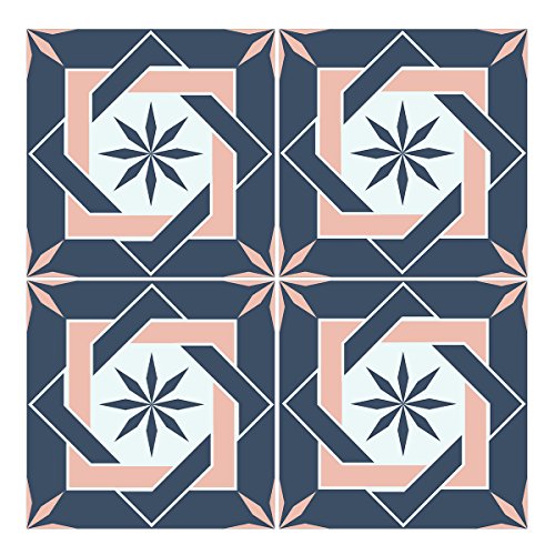 Wandkings Bodenfliesenaufkleber 4er Set - Wähle ein Muster & Größe - "Mira" - 10 x 10 cm Wandkings Bodenfliesenaufkleber 4er Set - Wähle ein Muster & Größe - "Mira" - 10 x 10 cm von WANDKINGS