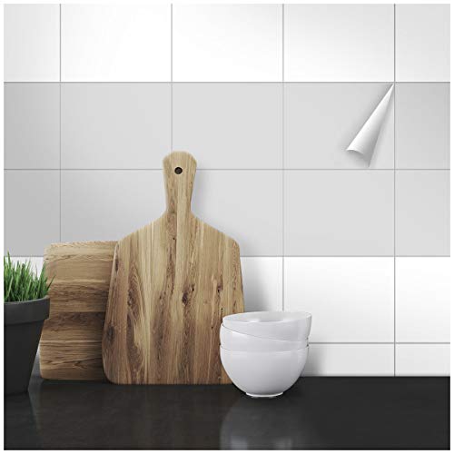 Wandkings Fliesenaufkleber 14,5 x 19,5 cm, 20 Stück - HELLGRAU SEIDENMATT Wandkings Fliesenaufkleber 14,5 x 19,5 cm, 20 Stück - HELLGRAU SEIDENMATT von WANDKINGS