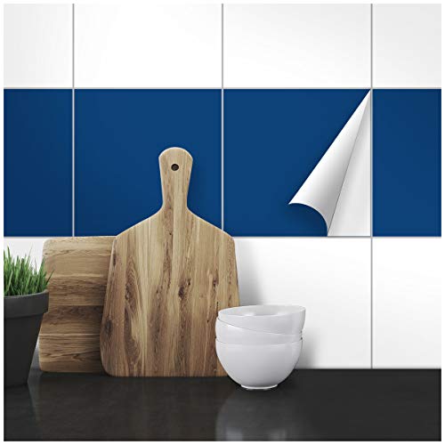 Wandkings Fliesenaufkleber - Wähle eine Farbe & Größe - Dunkelblau Seidenmatt - 33 x 33 cm - 20 Stück für Fliesen in Küche, Bad & mehr Wandkings Fliesenaufkleber - Wähle eine Farbe & Größe - Dunkelblau Seidenmatt - 33 x 33 cm - 20 Stück für Fliesen in Küche, Bad & mehr von WANDKINGS