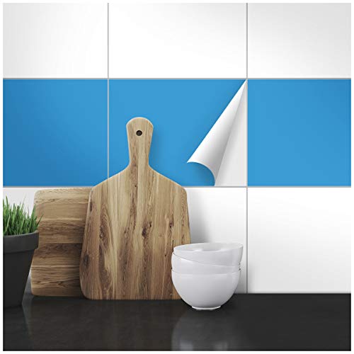 Wandkings Fliesenaufkleber - Wähle eine Farbe & Größe - Hellblau Seidenmatt - 25 x 33 cm - 20 Stück für Fliesen in Küche, Bad & mehr Wandkings Fliesenaufkleber - Wähle eine Farbe & Größe - Hellblau Seidenmatt - 25 x 33 cm - 20 Stück für Fliesen in Küche, Bad & mehr von WANDKINGS