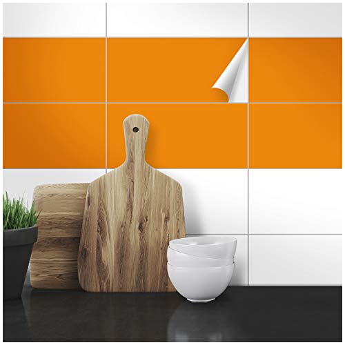 Wandkings Fliesenaufkleber - Wähle eine Farbe & Größe - Orange Seidenmatt - 10 x 20 cm - 20 Stück für Fliesen in Küche, Bad & mehr Wandkings Fliesenaufkleber - Wähle eine Farbe & Größe - Orange Seidenmatt - 10 x 20 cm - 20 Stück für Fliesen in Küche, Bad & mehr von WANDKINGS
