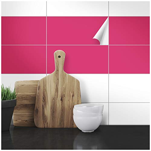 Wandkings Fliesenaufkleber - Wähle eine Farbe & Größe - Pink Seidenmatt - 10 x 20 cm - 20 Stück für Fliesen in Küche, Bad & mehr Wandkings Fliesenaufkleber - Wähle eine Farbe & Größe - Pink Seidenmatt - 10 x 20 cm - 20 Stück für Fliesen in Küche, Bad & mehr von WANDKINGS