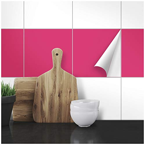 Wandkings Fliesenaufkleber - Wähle eine Farbe & Größe - Pink Seidenmatt - 20 x 20 cm - 20 Stück für Fliesen in Küche, Bad & mehr Wandkings Fliesenaufkleber - Wähle eine Farbe & Größe - Pink Seidenmatt - 20 x 20 cm - 20 Stück für Fliesen in Küche, Bad & mehr von WANDKINGS