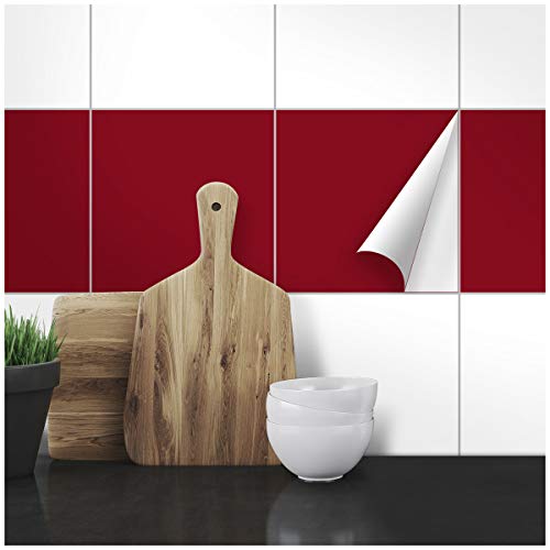 Wandkings Fliesenaufkleber - Wähle eine Farbe & Größe - Weinrot Seidenmatt - 30 x 30 cm - 20 Stück für Fliesen in Küche, Bad & mehr Wandkings Fliesenaufkleber - Wähle eine Farbe & Größe - Weinrot Seidenmatt - 30 x 30 cm - 20 Stück für Fliesen in Küche, Bad & mehr von WANDKINGS