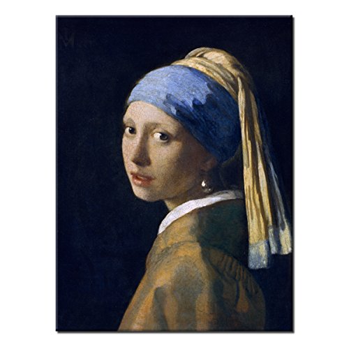 WANDKINGS Leinwandbild Das Mädchen mit dem Perlenohrgehänge von Jan Vermeer / 30 x 40 cm/auf Keilrahmen von WANDKINGS