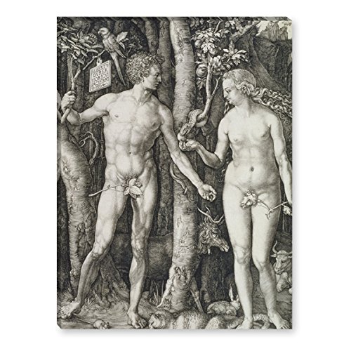 Wandkings Leinwandbilder von Albrecht Dürer - Wähle ein Motiv & Größe: "Adam und Eva" - 30 x 40 cm von WANDKINGS