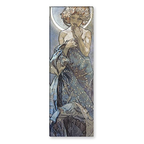 Wandkings Leinwandbilder von Alfons Mucha - Wähle ein Motiv & Größe: "Der Mond" - 30 x 90 cm von WANDKINGS