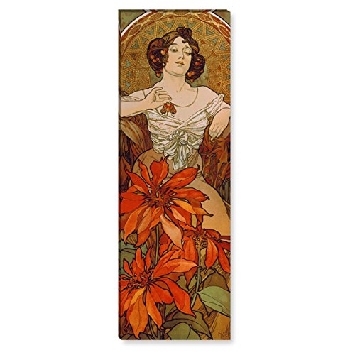 Wandkings Leinwandbilder von Alfons Mucha - Wähle ein Motiv & Größe: "Edelstein: Rubin" - 30 x 90 cm Wandkings Leinwandbilder von Alfons Mucha - Wähle ein Motiv & Größe: "Edelstein: Rubin" - 30 x 90 cm von WANDKINGS