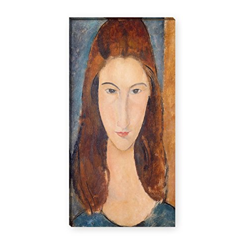 Wandkings Leinwandbilder von Amedeo Modigliani - Wähle ein Motiv & Größe: "Jeanne Hebuterne" - 40 x 80 cm von WANDKINGS
