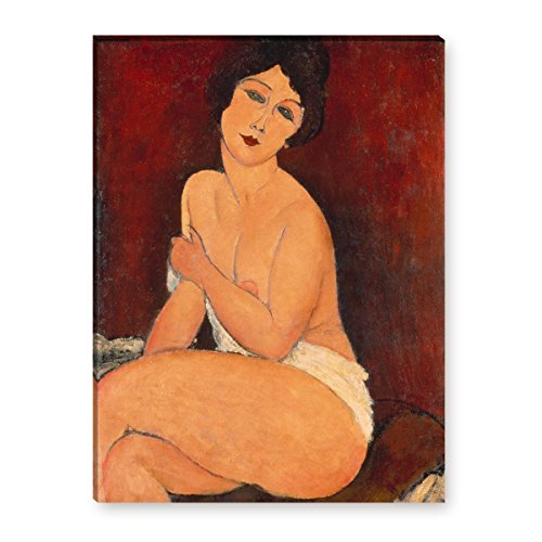 Wandkings Leinwandbilder von Amedeo Modigliani - Wähle ein Motiv & Größe: "Sitzender Akt auf einem Diwan" - 60 x 80 cm Wandkings Leinwandbilder von Amedeo Modigliani - Wähle ein Motiv & Größe: "Sitzender Akt auf einem Diwan" - 60 x 80 cm von WANDKINGS