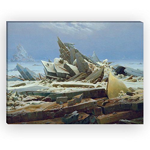 Wandkings Leinwandbilder von Caspar David Friedrich - Wähle ein Motiv & Größe:"Das Eismeer" - 80 x 60 cm von WANDKINGS