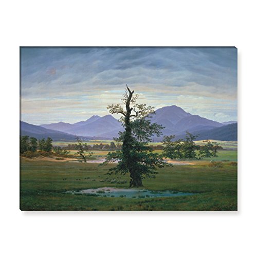 Wandkings Leinwandbilder von Caspar David Friedrich - Wähle ein Motiv & Größe: "Der einsame Baum" - 40 x 30 cm von WANDKINGS