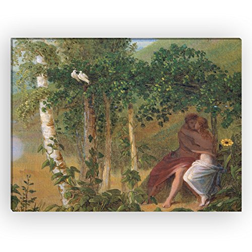 Wandkings Leinwandbilder von Caspar David Friedrich - Wähle ein Motiv & Größe: "Liebespaar" - 40 x 30 cm von WANDKINGS