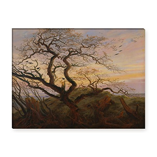 Wandkings Leinwandbilder von Caspar David Friedrich - Wähle ein Motiv & Größe:"Rabenbaum" - 40 x 30 cm von WANDKINGS