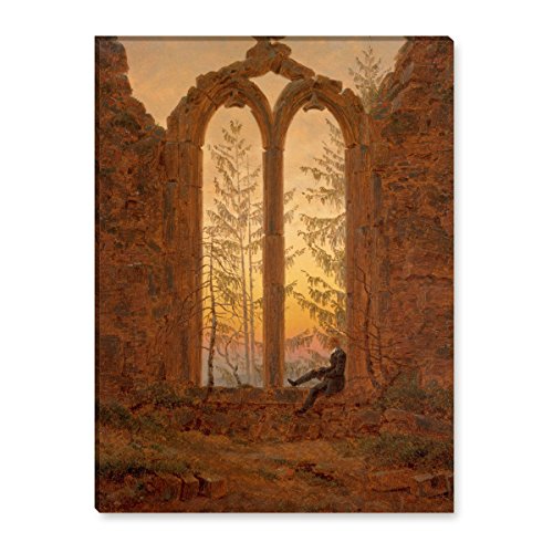 Wandkings Leinwandbilder von Caspar David Friedrich - Wähle ein Motiv & Größe: "Träumender Mann in Kirchenruine" - 30 x 40 cm Wandkings Leinwandbilder von Caspar David Friedrich - Wähle ein Motiv & Größe: "Träumender Mann in Kirchenruine" - 30 x 40 cm von WANDKINGS