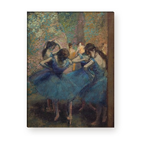 Wandkings Leinwandbilder von Edgar Degas - Wähle ein Motiv & Größe: "Die blauen Tänzerinnen" - 60 x 80 cm von WANDKINGS