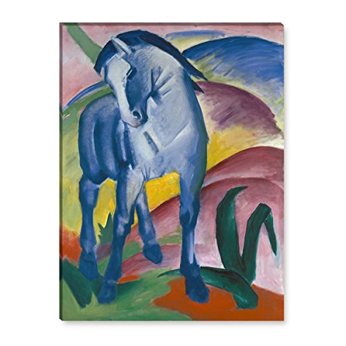 Wandkings Leinwandbilder von Franz Marc - Wähle EIN Motiv & Größe:Blaues Pferd - 30 x 40 cm von WANDKINGS