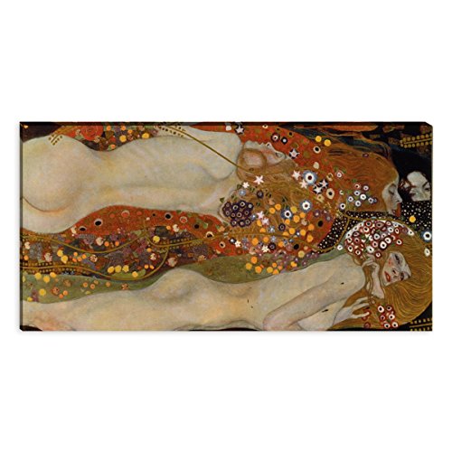 Wandkings Leinwandbilder von Gustav Klimt - Wähle ein Motiv & Größe: "Wasserschlangen II" - 80 x 40 cm von WANDKINGS