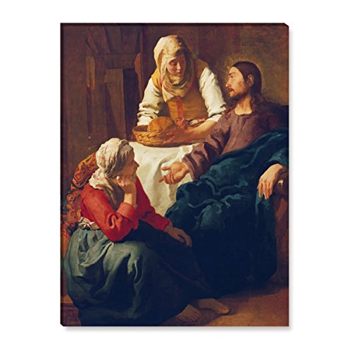 Wandkings Leinwandbilder von Jan Vermeer - Wähle ein Motiv & Größe: "Christus im Haus von Maria und Martha" - 30 x 40 cm von WANDKINGS