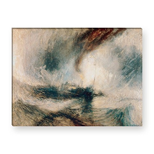 Wandkings Leinwandbilder von Joseph Mallord William Turner - Wähle ein Motiv & Größe: "Schneesturm über dem Meer" - 80 x 60 cm von WANDKINGS