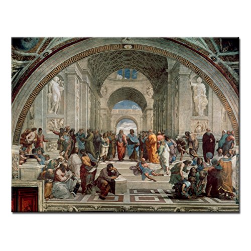 Wandkings Leinwandbilder von Raffael - Wähle ein Motiv & Größe: "Die Schule von Athen" - 40 x 30 cm von WANDKINGS