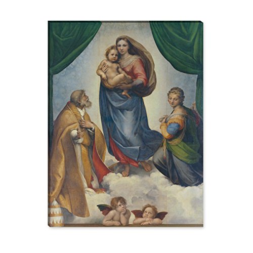 Wandkings Leinwandbilder von Raffael - Wähle ein Motiv & Größe: "Die Sixtinische Madonna" - 60 x 80 cm von WANDKINGS