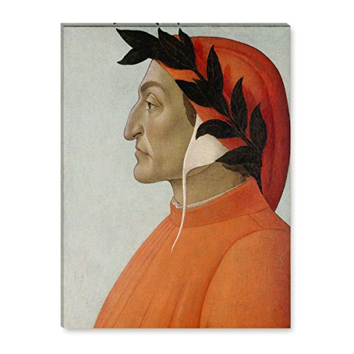 Wandkings Leinwandbilder von Sandro Botticelli - Wähle ein Motiv & Größe: "Bildnis von Dante Alighieri" - 30 x 40 cm von WANDKINGS