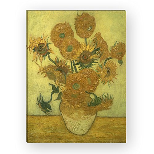 Wandkings Leinwandbilder von Vincent van Gogh - Wähle ein Motiv & Größe: "Vierzehn Sonnenblumen in einer Vase" - 30 x 40 cm von WANDKINGS