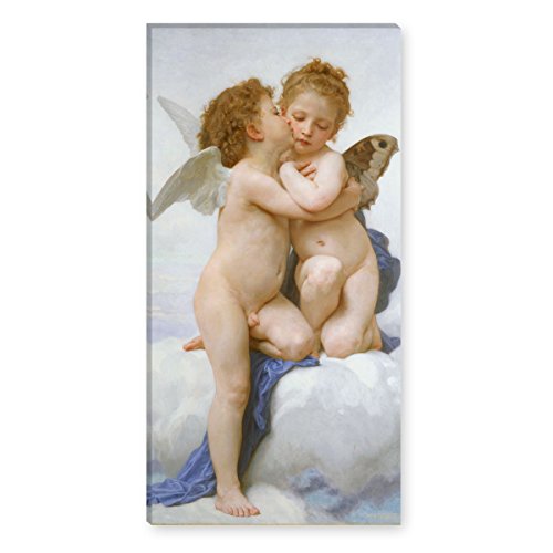 Wandkings Leinwandbilder von William Adolphe Bouguereau - Wähle ein Motiv & Größe: "Der erste Kuss" - 40 x 80 cm Wandkings Leinwandbilder von William Adolphe Bouguereau - Wähle ein Motiv & Größe: "Der erste Kuss" - 40 x 80 cm von WANDKINGS