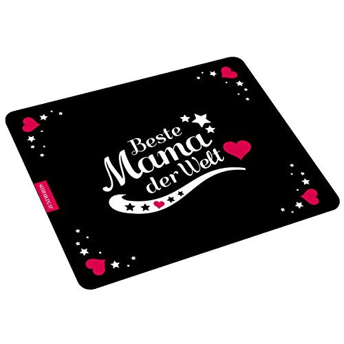 Wandkings Mousepad Mauspad mit Schriftzug Beste Mama der Welt von WANDKINGS