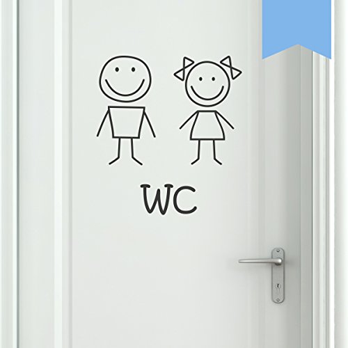 Wandkings WC Tür Aufkleber"Frau & Mann im Smiley-Style" 11 x 12 cm lichtblau - erhältlich in 33 Farben Wandkings WC Tür Aufkleber"Frau & Mann im Smiley-Style" 11 x 12 cm lichtblau - erhältlich in 33 Farben von WANDKINGS