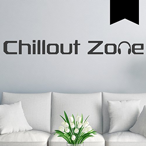 Wandkings Wandtattoo "Chillout Zone" 170 x 19 cm schwarz - erhältlich in 33 Farben von WANDKINGS