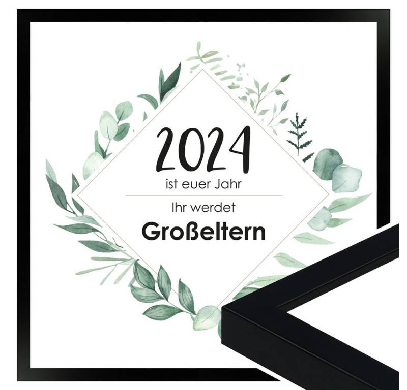 WANDStyle Bild mit Rahmen Das ist euer Jahr - Ihr werdet Großeltern, 2024, Poster 40x40 cm von WANDStyle