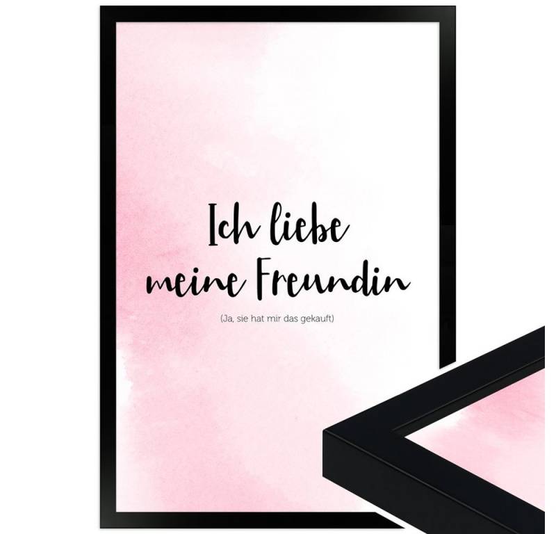 WANDStyle Bild mit Rahmen Freundin, Poster mit Spruch WANDStyle Bild mit Rahmen Freundin, Poster mit Spruch von WANDStyle