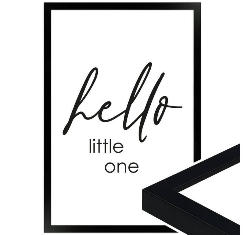 WANDStyle Bild mit Rahmen Hello little one, süße Sprüche fürs Kinderzimmer WANDStyle Bild mit Rahmen Hello little one, süße Sprüche fürs Kinderzimmer von WANDStyle