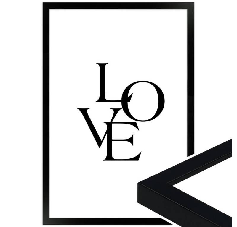 WANDStyle Bild mit Rahmen Love, gerahmtes Poster WANDStyle Bild mit Rahmen Love, gerahmtes Poster von WANDStyle