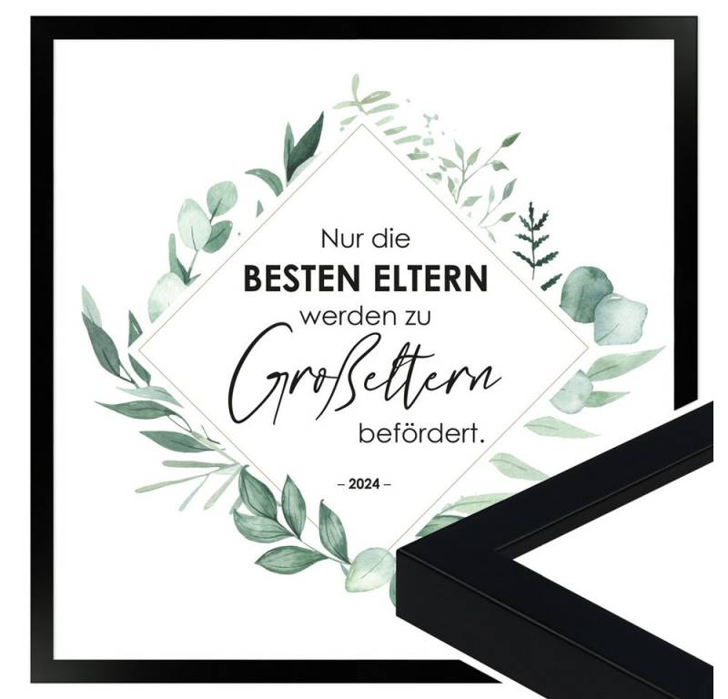 WANDStyle Bild mit Rahmen Nur die besten Eltern werden befördert, 2024, Poster 50x50 cm von WANDStyle