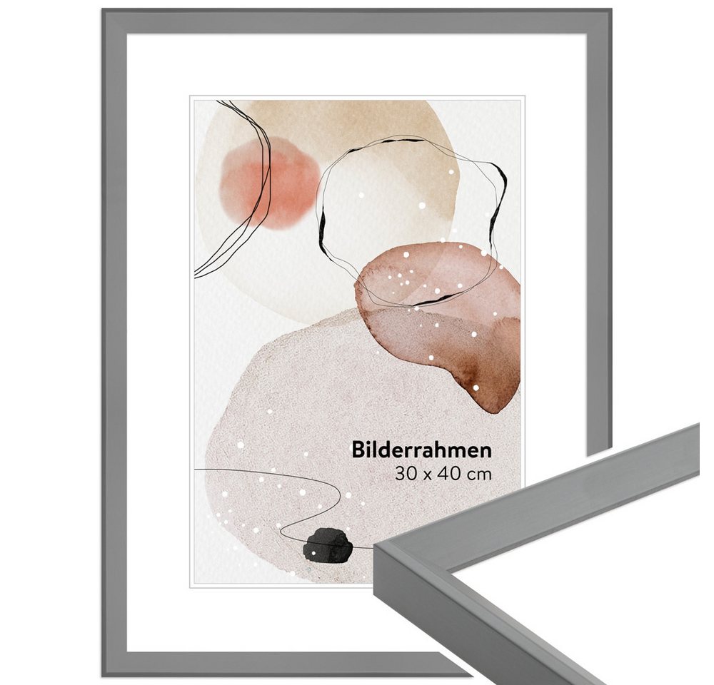 WANDStyle Bilderrahmen H080, Hellgrau, aus Massivholz im Stil Modern WANDStyle Bilderrahmen H080, Hellgrau, aus Massivholz im Stil Modern von WANDStyle