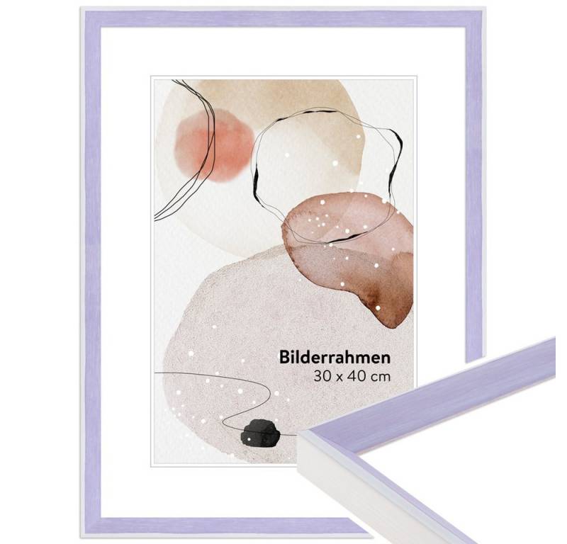 WANDStyle Bilderrahmen H080, Violett, aus Massivholz im Stil Modern von WANDStyle