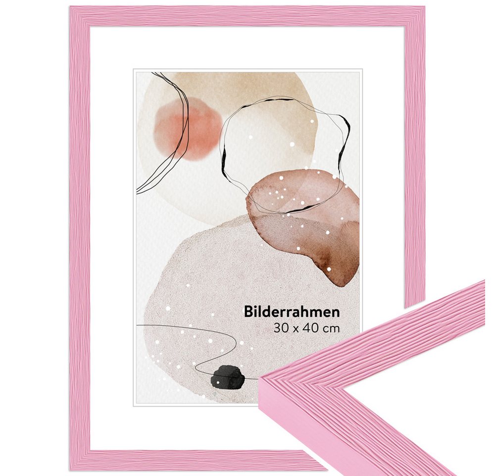 WANDStyle Bilderrahmen H300, Rosa, aus Massivholz im Stil Modern WANDStyle Bilderrahmen H300, Rosa, aus Massivholz im Stil Modern von WANDStyle